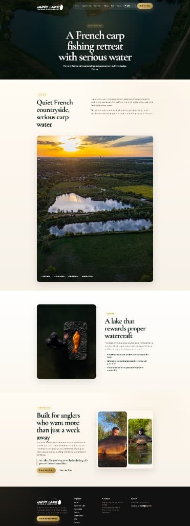 Happy Lake website — About the lake
