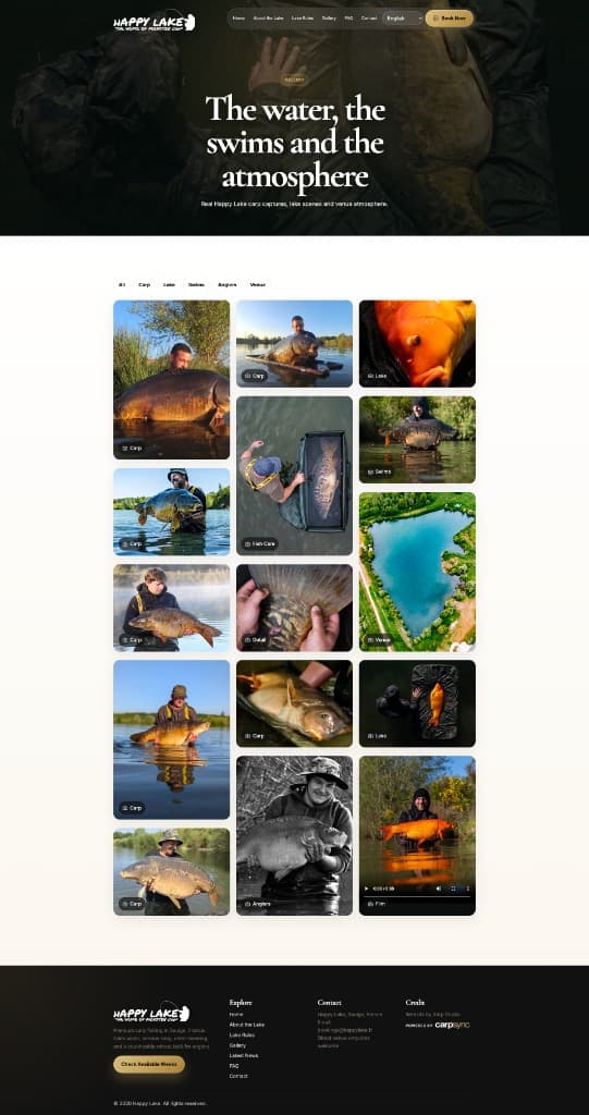 Happy Lake website — Gallery