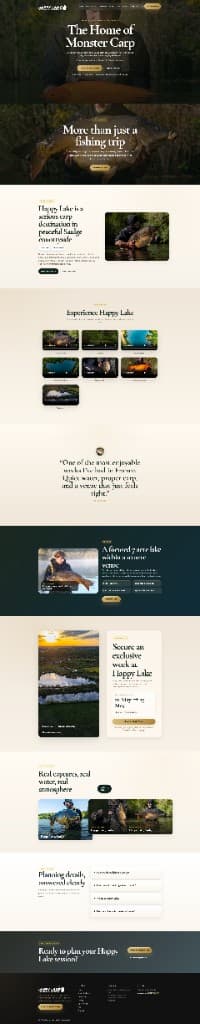 Happy Lake website — Home